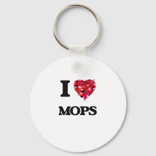 I Love Mops Key Ring
