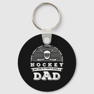I Love More Than Hockey Is Being A Dad Key Ring