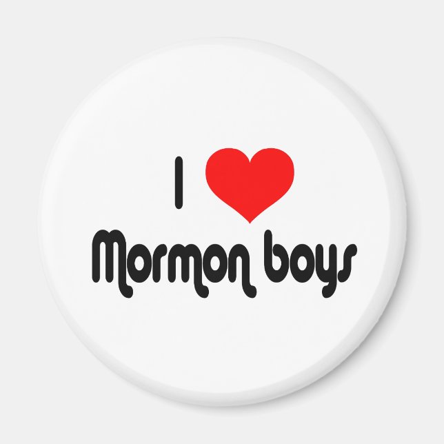 I Love Mormon Boys Magnet (Front)