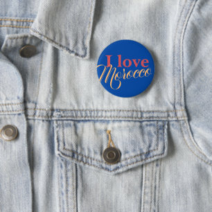 I love Morocco 6 Cm Round Badge