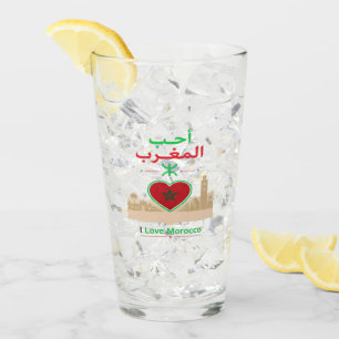 I Love Morocco Glass