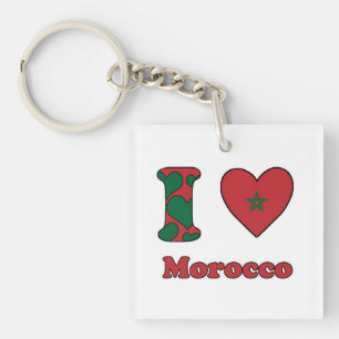 I love Morocco Key Ring