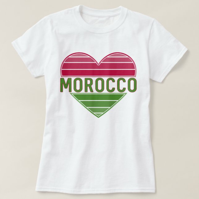 I Love Morocco, Moroccan Heart T-Shirt (Design Front)