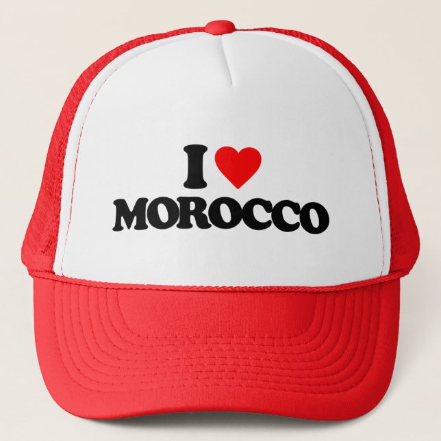 I LOVE MOROCCO TRUCKER HAT (Front)