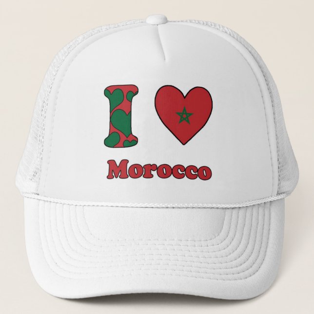 I love Morocco Trucker Hat (Front)