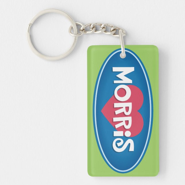 I Love MORRIS Keychain (Front)