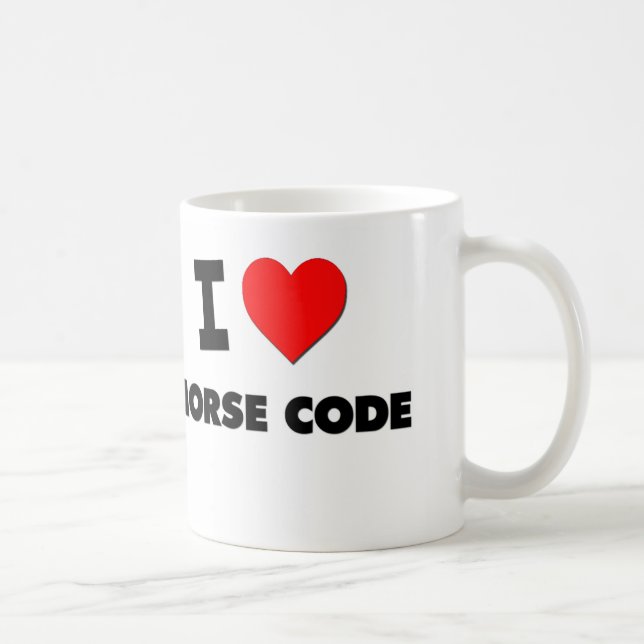 I Love Morse Code Coffee Mug (Right)