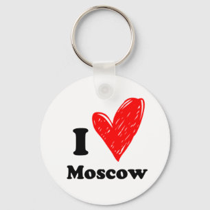 I love Moscow Key Ring