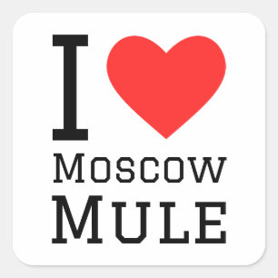 I love Moscow mule Square Sticker