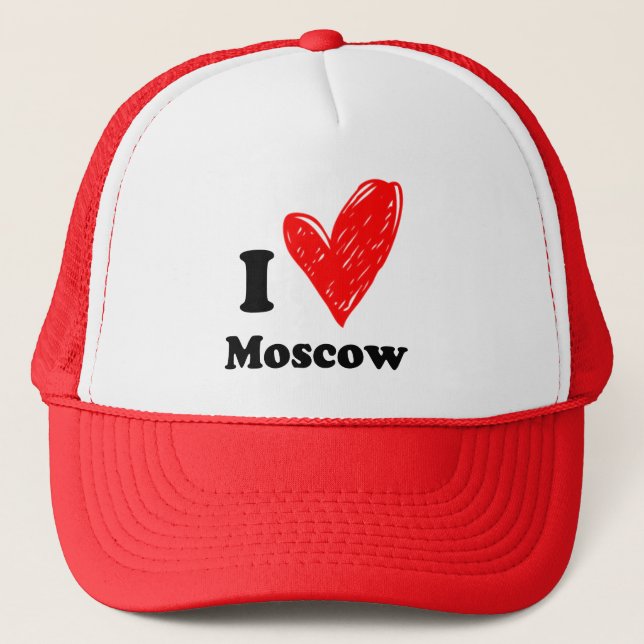 I love Moscow Trucker Hat (Front)