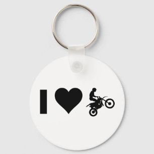 I Love Motocross Key Ring