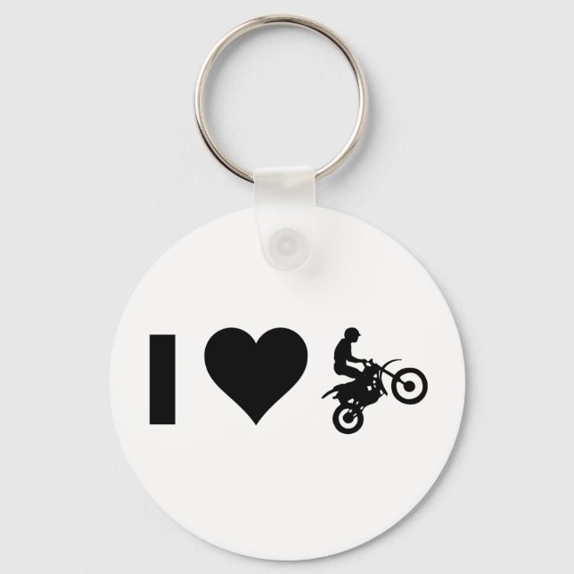 I Love Motocross Key Ring (Front)