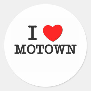 I Love Motown Classic Round Sticker