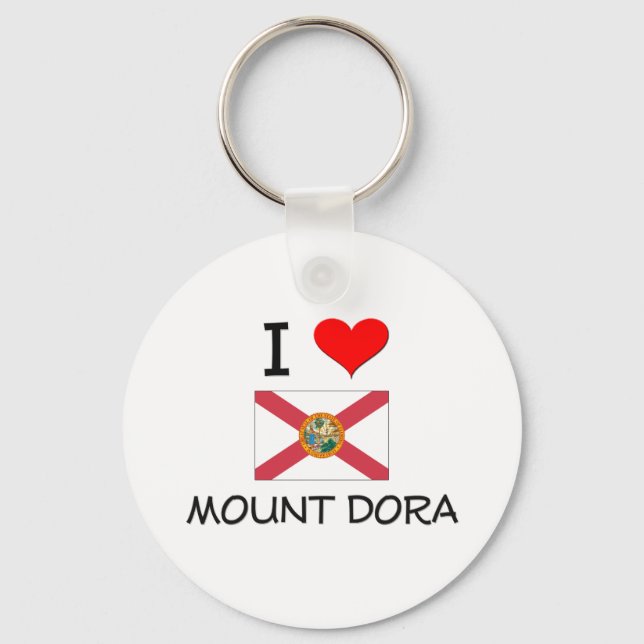 I Love MOUNT DORA Florida Key Ring (Front)
