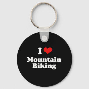 I Love Mountain Biking Tshirt Key Ring