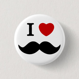 I love moustache button