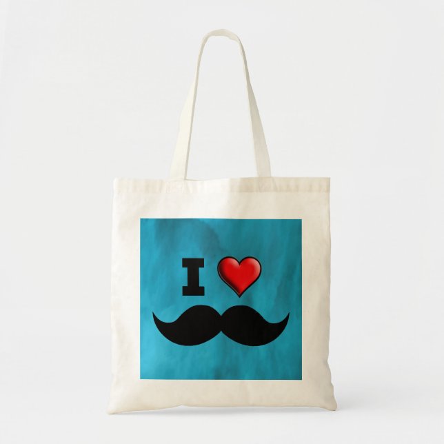 I Love Moustache Moustache Stache Tote Bag (Front)
