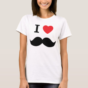 I Love Moustache T-Shirt