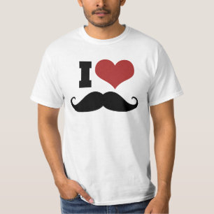 I Love Moustache T-Shirt