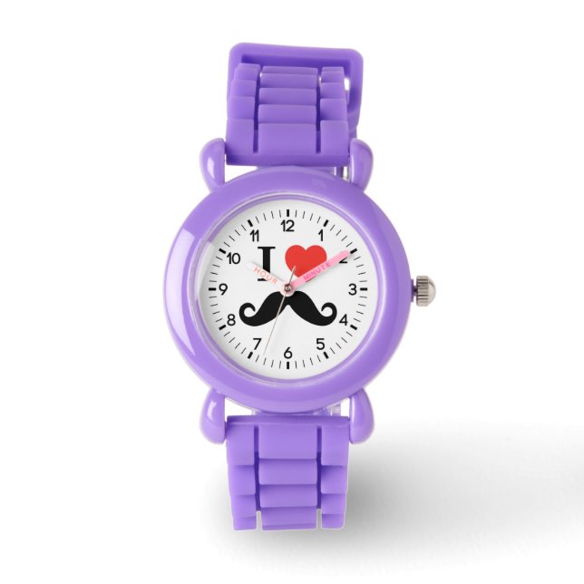i love moustache watch (Front)