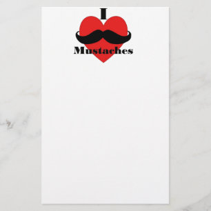 I Love Moustaches Stationery