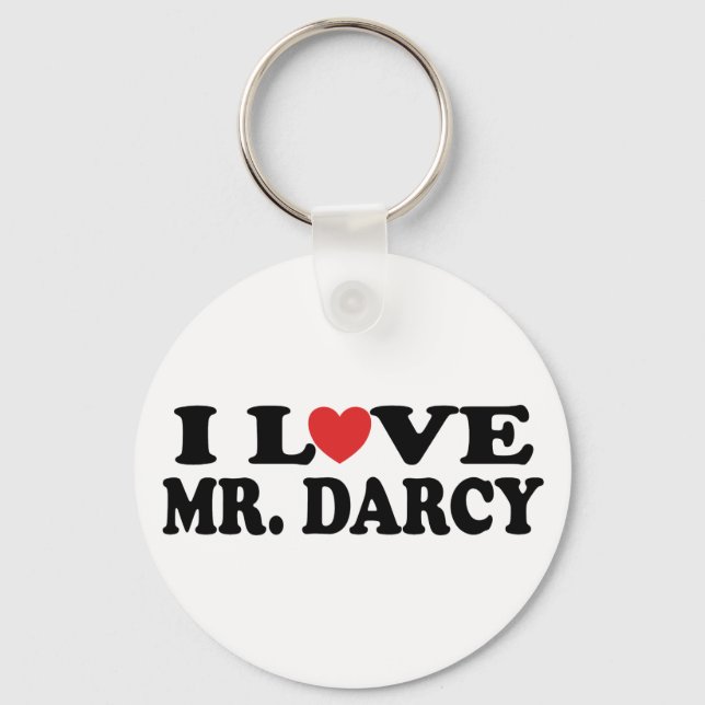 I Love Mr. Darcy Key Ring (Front)