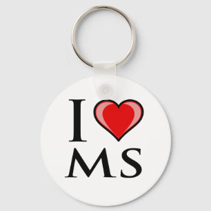 I Love MS - Mississippi Key Ring