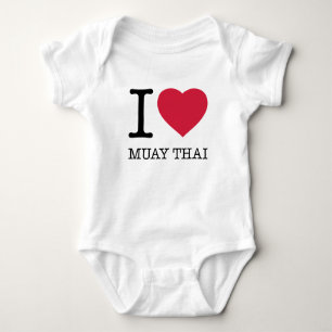 I LOVE MUAY THAI BABY BODYSUIT