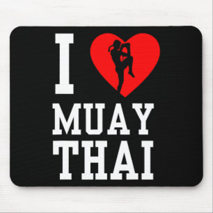 I Love Muay Thai Hobby Boxing Fighter Martial Arts Mouse Pad