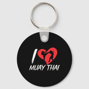 I Love Muay Thai Hobby Martial Arts Boxing Fighter Key Ring
