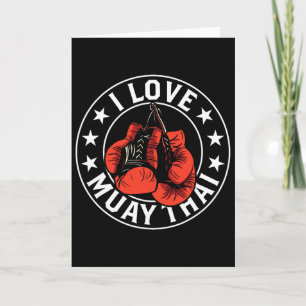 I Love Muay Thai Martial Arts Boxing Fighter Hobby Card
