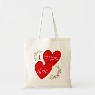I love mum and dad tote bag