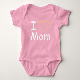 I Love Mum Baby Bodysuit