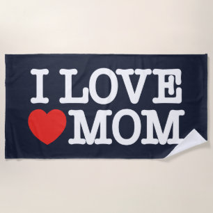 I love mum beach towel