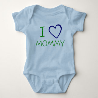 I love Mum (boys) Baby Bodysuit