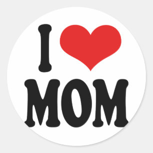I Love Mum Classic Round Sticker
