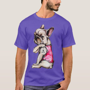 I Love Mum French Bulldog Dog Mum Gift  T-Shirt