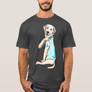 I Love Mum Funny Labrador Tattooed T-Shirt