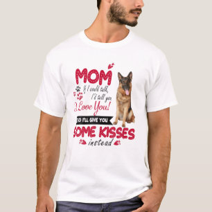 I Love Mum German Shepherd Dog Mum Paw Mother Day T-Shirt