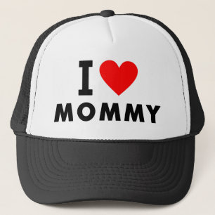 i love mum heart mummy text message mother symbol trucker hat
