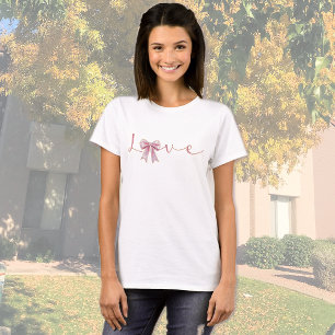 I Love Mum Pink Bow T-Shirt