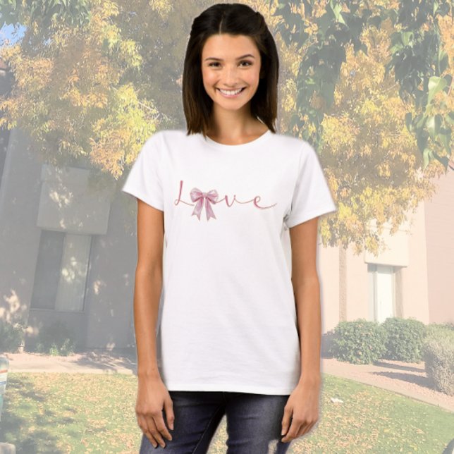 I Love Mum Pink Bow T-Shirt (Creator Uploaded)