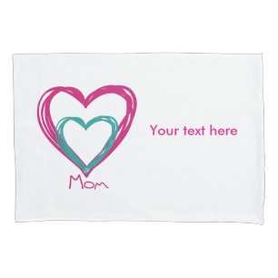 " I love mum" Single Pillowcase, Standard Size Pillowcase