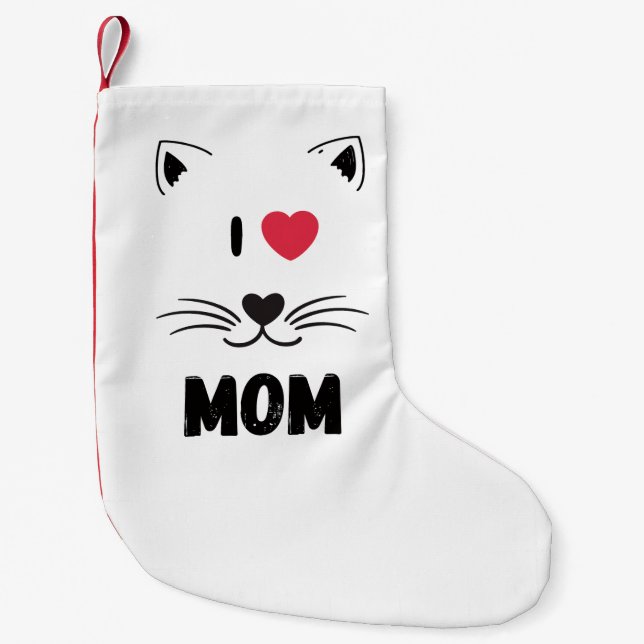 I love mum  small christmas stocking (Front)