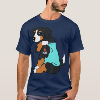 I Love Mum Tattoo Bernese Mountain Dog Funny Mothe T-Shirt