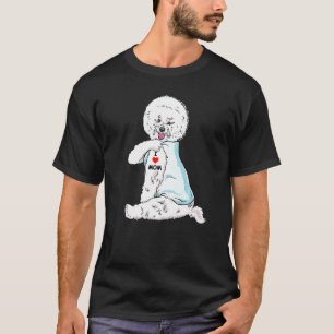 I Love Mum Tattoo Bichon Frise Mum Dog Women T-Shirt