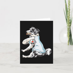 I Love Mum Tattoo Blue Merle Collie Mum Dog Lover Card