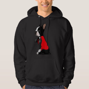 I Love Mum Tattoo Boston Terrier Dog Mum Mother's Hoodie