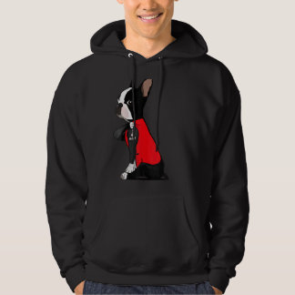 I Love Mum Tattoo Boston Terrier Dog Mum Mother's  Hoodie