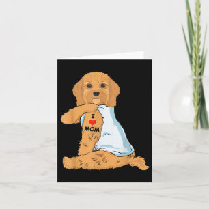 I Love Mum Tattoo Cavoodle Mum Dog Lover Women Card